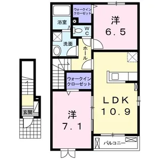 埼玉県東松山市松山町1【アパート】の間取り