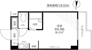 スカイコート文京小石川【5階】の間取り