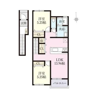 メビウステラス【2階】の間取り