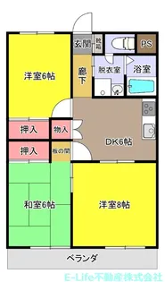 ロイヤルコーポ月出【4階】の間取り