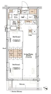 ブランシエスタ目黒中央町【5階】の間取り