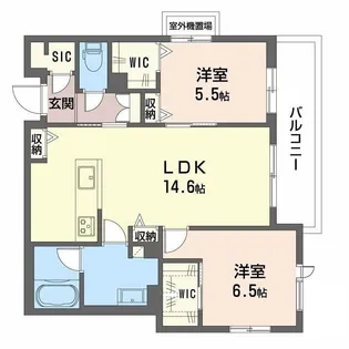 オーバチュア【2階】の間取り