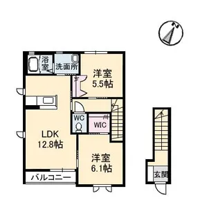 iメゾン亀山【2階】の間取り