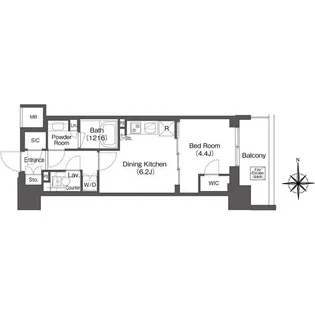 東京都新宿区新宿6【マンション】の間取り
