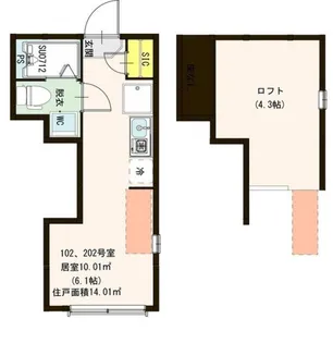 ホワイトナイト【2階】の間取り