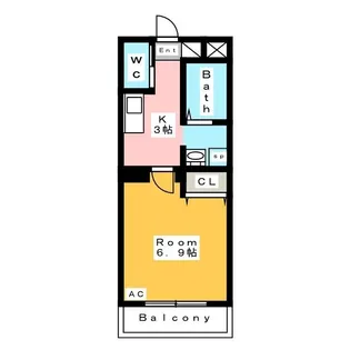 A・City桜井城向【1階】の間取り