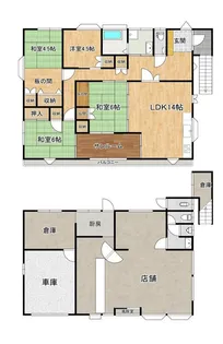 山口県山陽小野田市セメント町【一戸建】の間取り