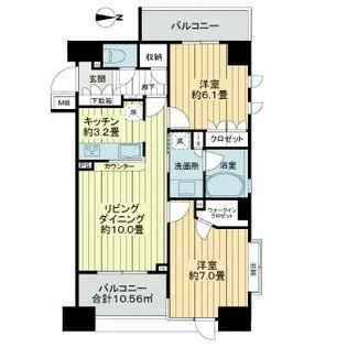 サンクタス森下【8階】の間取り