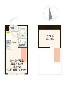 ハーモニーテラス高円寺南V【2階】の間取り