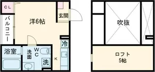 大阪府堺市西区浜寺元町2【アパート】の間取り