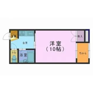 コーポセブン浜北【1階】の間取り