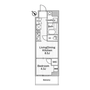 コンフォリア・リヴ巣鴨【4階】の間取り