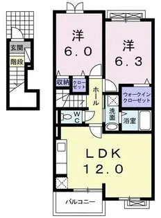 アバンツァートII【2階】の間取り