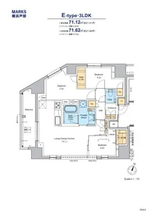 MARKS横浜戸部【10階】の間取り