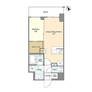 グランカーサ横濱石川町【3階】の間取り