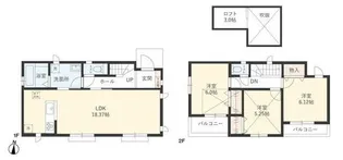神奈川県相模原市南区磯部【一戸建】の間取り