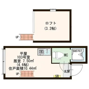 東京都世田谷区上北沢3【アパート】の間取り
