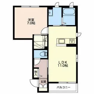 ルナクレールAKIRA B【2階】の間取り