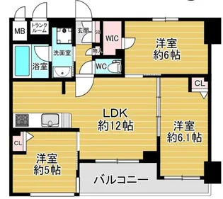 エステムプラザ梅田【9階】の間取り