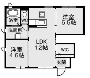 ノイレーベン A・B棟【1階】の間取り