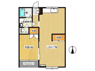 コーポ扇屋 北棟【3階】の間取り