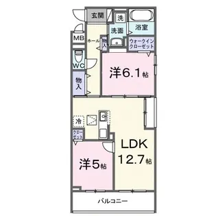 ノルド フィウーメ【1階】の間取り