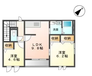 コーポ吉塚【2階】の間取り