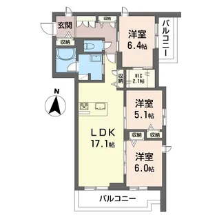 プリエール【3階】の間取り