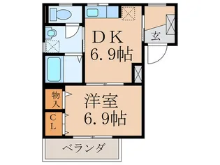 サンフローラ中央【2階】の間取り