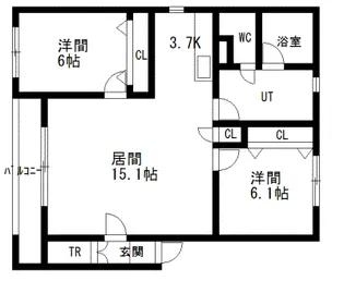 グランデ17【1階】の間取り