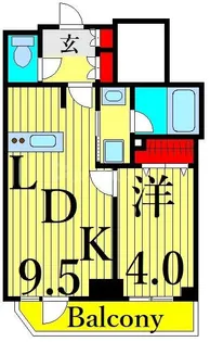 イデェオ東京【5階】の間取り