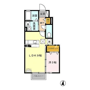 メゾンソレーユ I【1階】の間取り