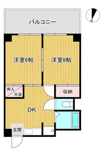 雨下ビル【2階】の間取り