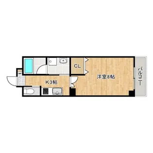 グランディール北勘【6階】の間取り