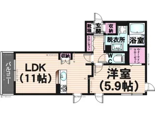 第3アヴェニュー【3階】の間取り