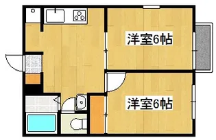 シティハイツ広瀬B【2階】の間取り