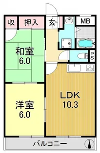 ハイツクレマチス【2階】の間取り