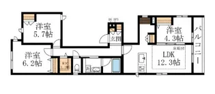 フルリ・シュシュ【3階】の間取り