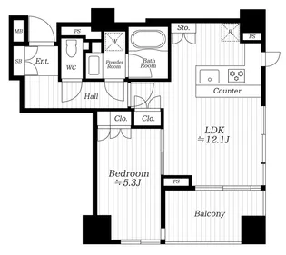 パークリュクス西麻布【9階】の間取り