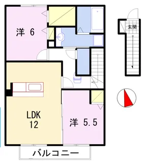 カーサフィオーレ【2階】の間取り