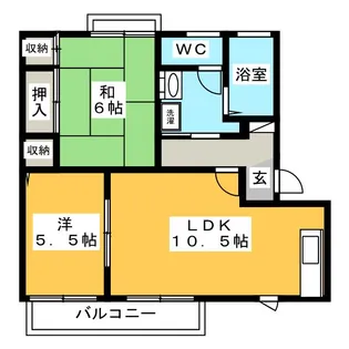 バリュージュ アスカ B棟【1階】の間取り