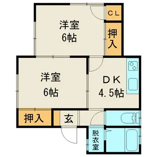 コーポ山田B【2階】の間取り