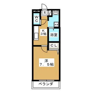 カーササンシャイン【1階】の間取り