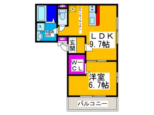 ALEGRIA新金岡【2階】の間取り
