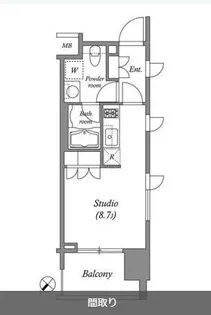 オーパスホームズ千駄木【5階】の間取り