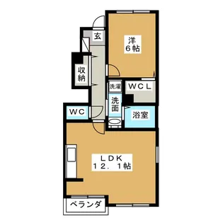 セピアコートB【1階】の間取り