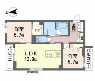 シャーメゾンSUE【2階】の間取り
