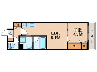 プライムガーデン若木【1階】の間取り