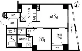 ソラーナ浅草合羽橋【6階】の間取り