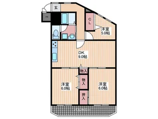 エーデル川内【2階】の間取り